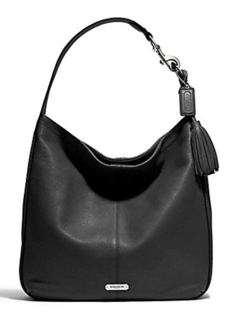 Coach Avery Black Leather Hobo Bag Large